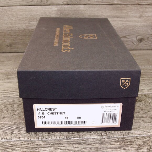 *NIB* $395 Allen Edmonds HILLCREST Derby 14 B Narrow Chestnut *add $15 new Trees main image 7